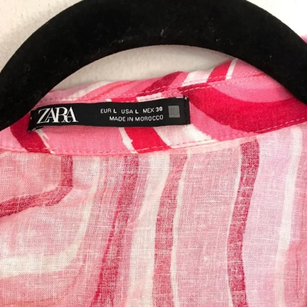 Zara Barbie Linen Blend Cut Out Psychedelic Print - Picture 11 of 11